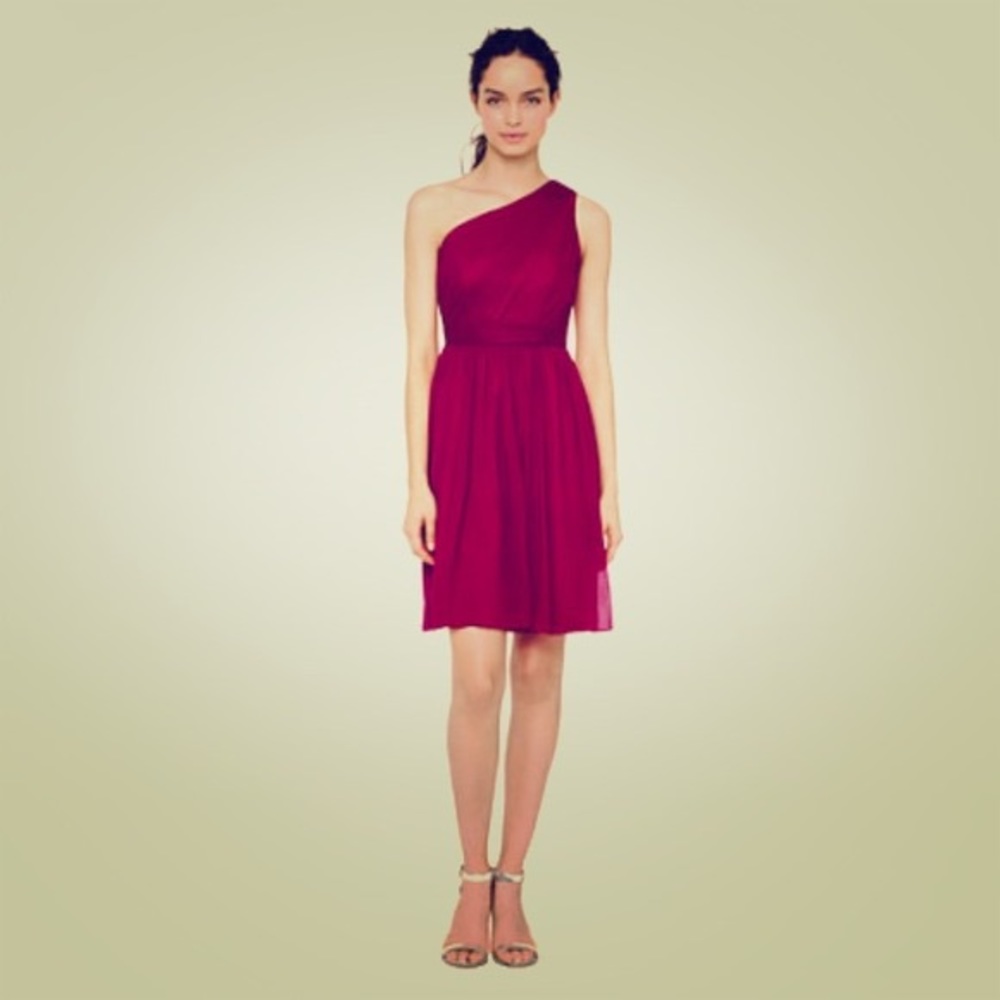 J. Crew Elegant Red One-Shoulder Dress